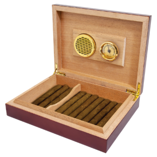 Rosewood Piano Finish Humidor with Hygrometer and Humidifier