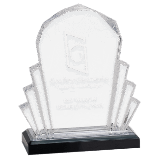 8" Silver Faceted Impress Acrylic with Base