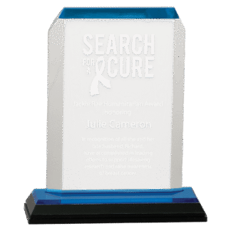 Blue Clipped Corners Impress Acrylic