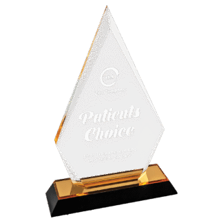 8" Gold Arrow Point Impress Acrylic