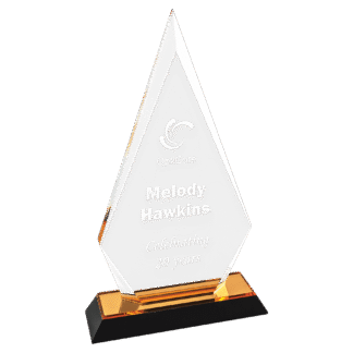 9" Gold Arrow Point Impress Acrylic