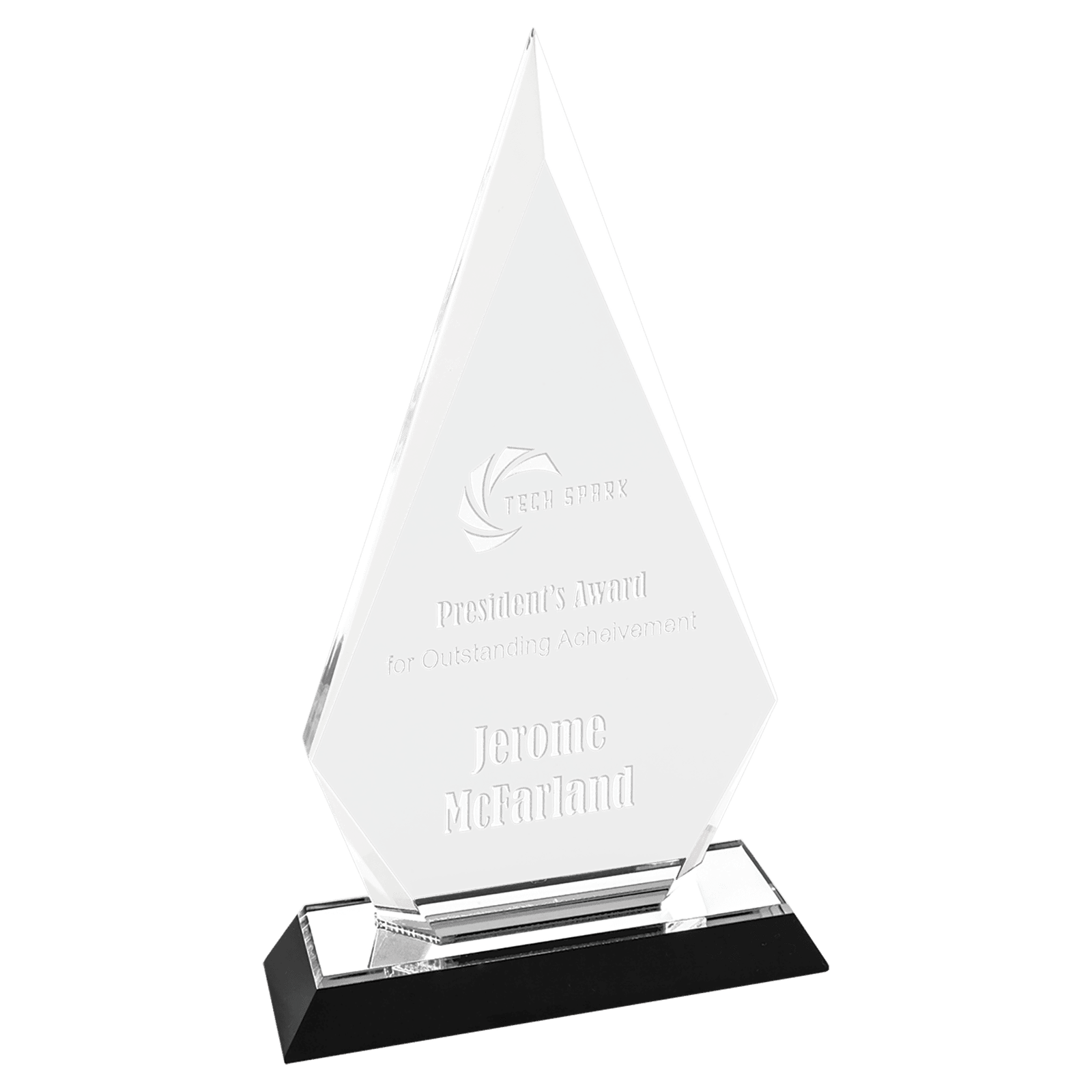 9" Silver Arrow Point Impress Acrylic