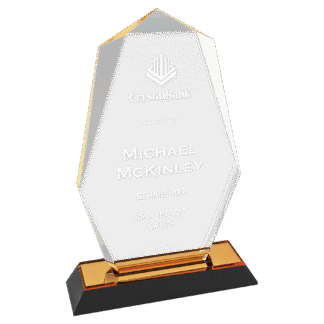 8" Gold Octagon Point Impress Acrylic