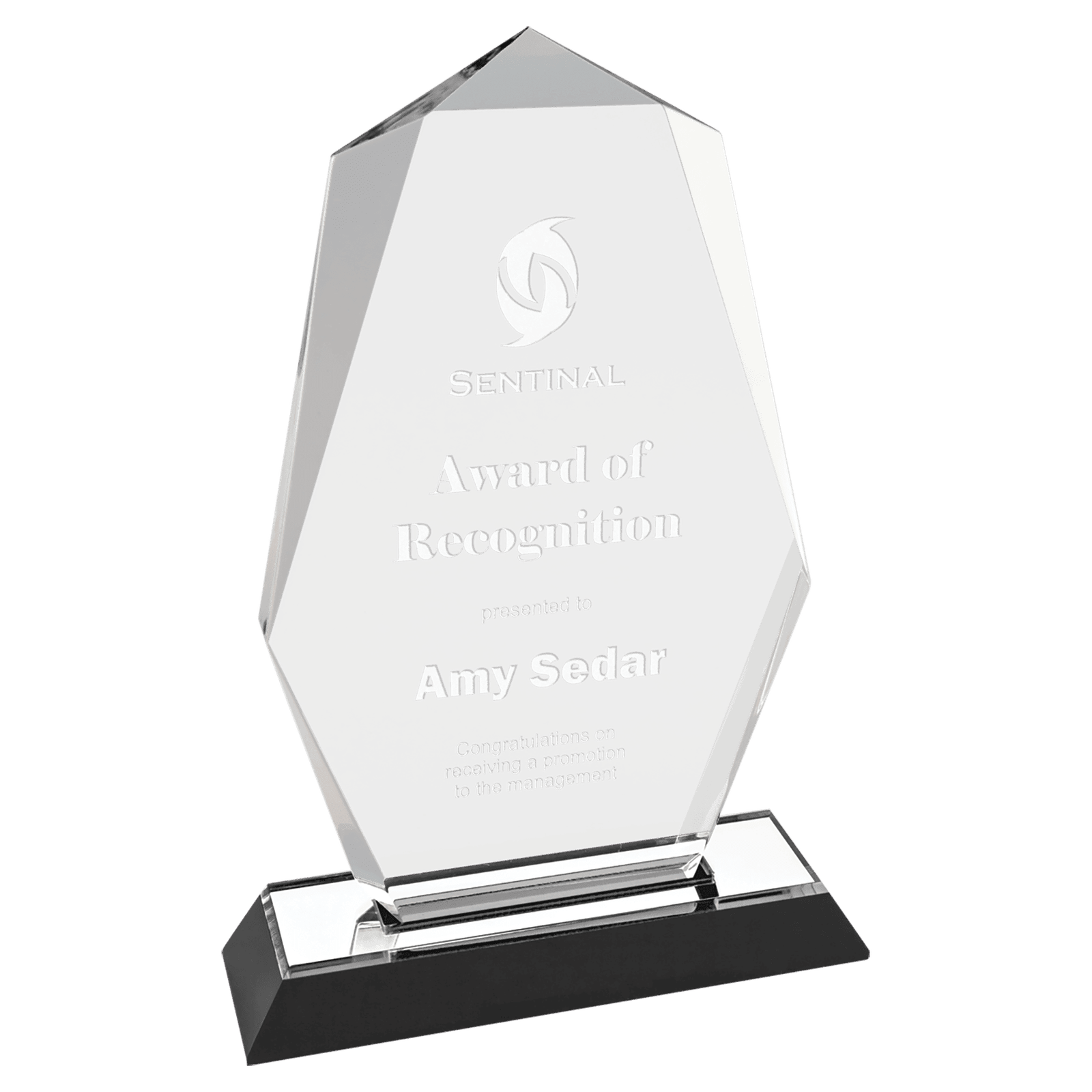 8" Silver Octagon Point Impress Acrylic