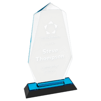 9" Blue Octagon Point Impress Acrylic