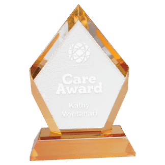 Gold Frosted Base Diamond Impress Acrylic