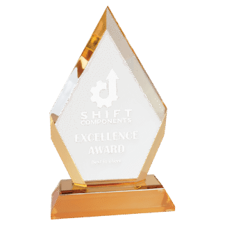 Gold Frosted Base Diamond Impress Acrylic