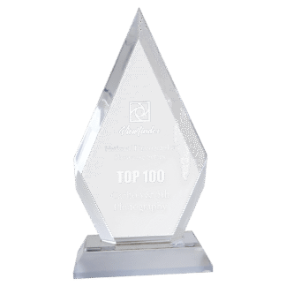 Silver Frosted Base Diamond Impress Acrylic