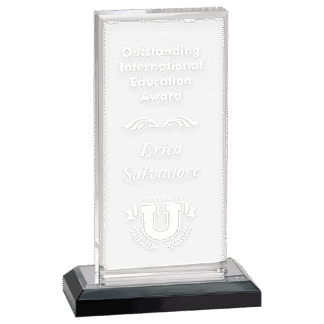 8" Silver Beveled Impress Acrylic with Base