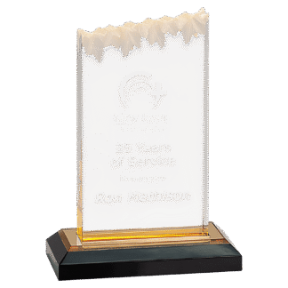 7" Gold Frosted Impress Acrylic with Base