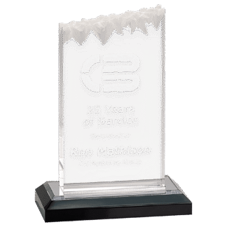 7" Silver Frosted Impress Acrylic with Base