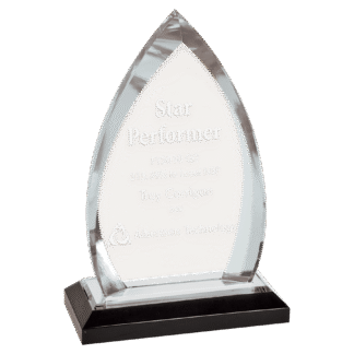 7 3/4" Silver Oval Impress Acrlyic with Base