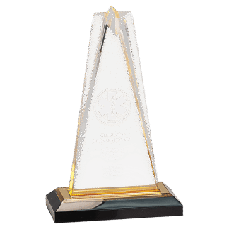 8" Gold Star Impress Acrylic with Base