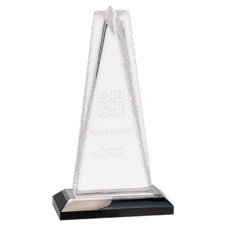 9" Silver Star Impress Acrylic with Base