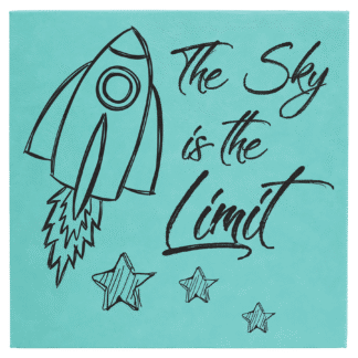 Teal Leatherette Wall Decor/Signage