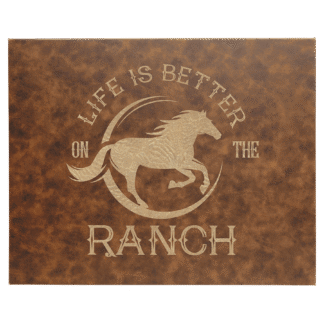 Rustic/Gold Leatherette Wall Decor/Signage