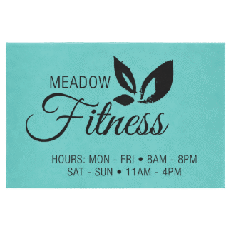 Teal Leatherette Wall Decor/Signage