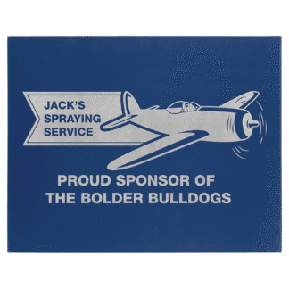 Blue/Silver Leatherette Wall Decor/Signage