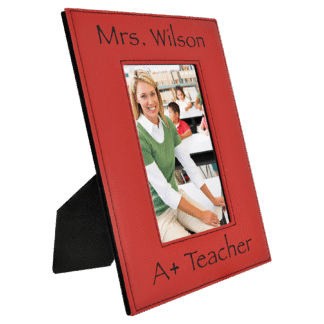 Red Leatherette Photo Frame