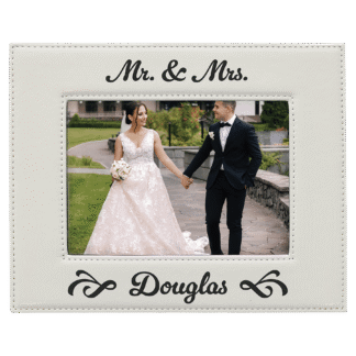 White Leatherette Photo Frame