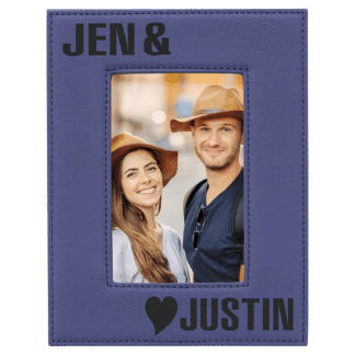 Purple Leatherette Photo Frame