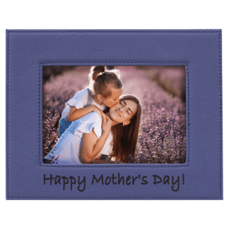 Purple Leatherette Photo Frame