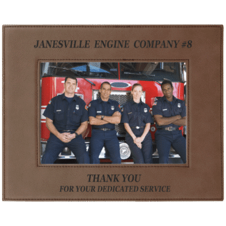 Dark Brown Leatherette Photo Frame