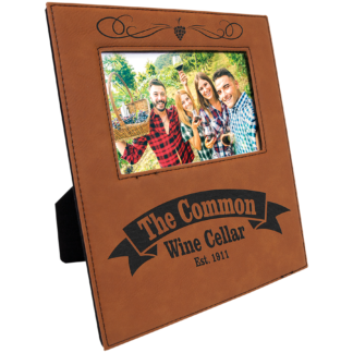 Rawhide Leatherette Photo Frame with Large Engraving Area