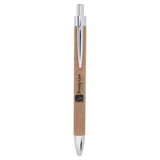 Light Brown Leatherette Ballpoint Pen