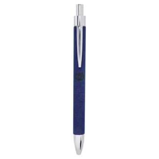 Blue Leatherette Ballpoint Pen