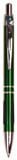 Gloss Green Anodized Aluminum Ballpoint Pen with Rubber Gripper