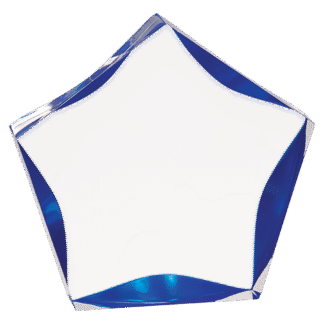 5" Clear & Blue Luminary Premier Acrylic