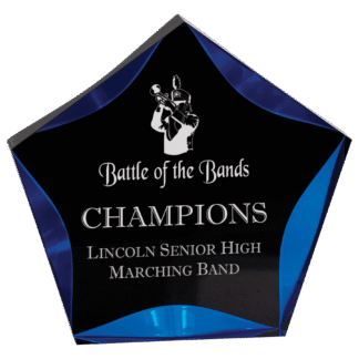 6" Black & Blue Luminary Premier Acrylic