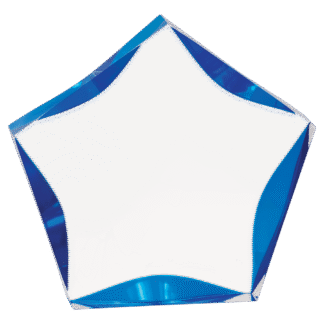 6" Clear & Blue Luminary Premier Acrylic