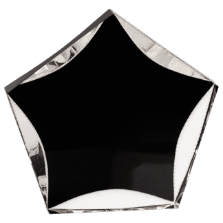 7" Black & Clear Luminary Premier Acrylic