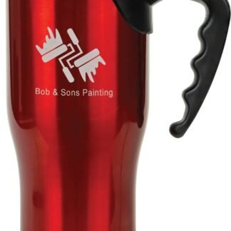 16 oz. Gloss Red Travel Mug with Handle