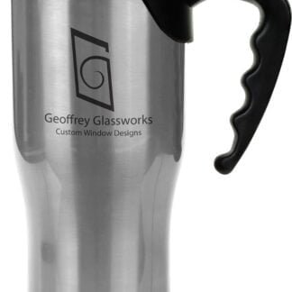 16 oz. Silver Travel Mug with Handle