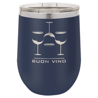 Navy Blue 12 oz. Polar Camel Stemless Wine Tumbler