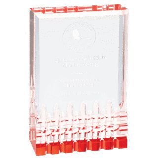 3 1/2" x 5" Red Mirage Acrylic