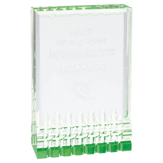 4 1/4" x 6" Green Mirage Acrylic