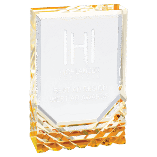 3 1/2" x 5" Gold Jewel Mirage Acrylic