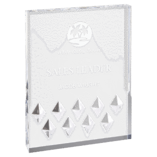 6" Silver Diamond Mirage Acrylic