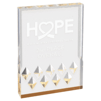 7" Gold Diamond Mirage Acrylic