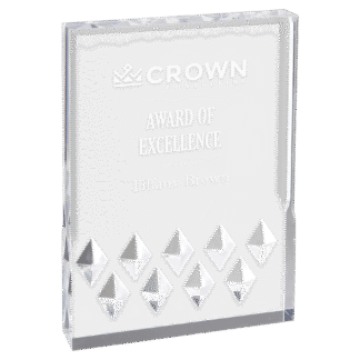 7" Silver Diamond Mirage Acrylic