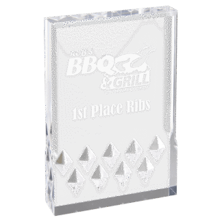 8" Silver Diamond Mirage Acrylic