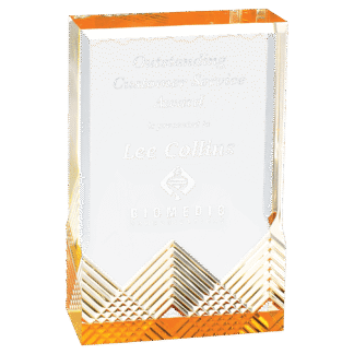 3 1/2" x 5" Gold Apex Mirage Acrylic