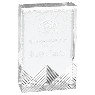 3 1/2" x 5" Silver Apex Mirage Acrylic