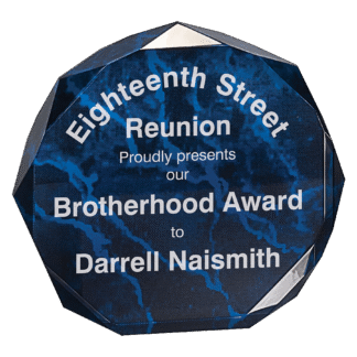 5" Blue Marble Octagon Acrylic