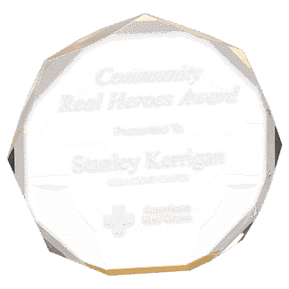 7" Green Marble Octagon Acrylic