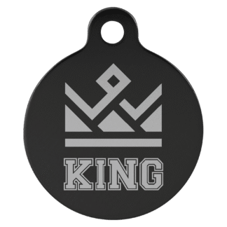 Black Anodized Aluminum Round Pet Tag